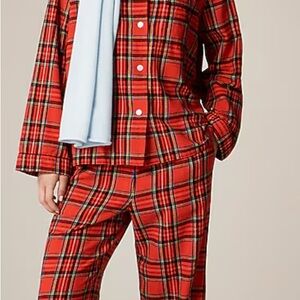 J. Crew Red and Black Plaid Pajama Set